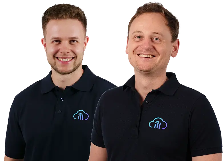 Marius Weber und Simon Spitznagel, main cloud solutions Gruppenfoto von Marius Weber und Simon Spitznagel, main cloud solutions