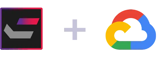 HCL Commerce mit Google Cloud Platform Logo von HCL Commerce kombiniert mit dem Logo der Google Cloud Platform, symbolisiert die technische Integration oder Partnerschaft zwischen beiden Plattformen.