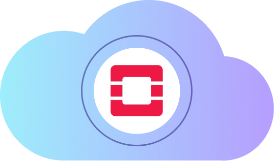 OpenStack Logo in einer blau-violetten Wolke, Symbol für Cloud-Computing und Open-Source-Cloud-Infrastruktur