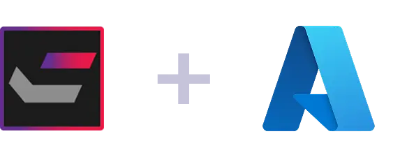 HCL Commerce Logo kombiniert mit Azure Logo, symbolisiert eine Integration oder Partnerschaft zwischen HCL Commerce und Azure