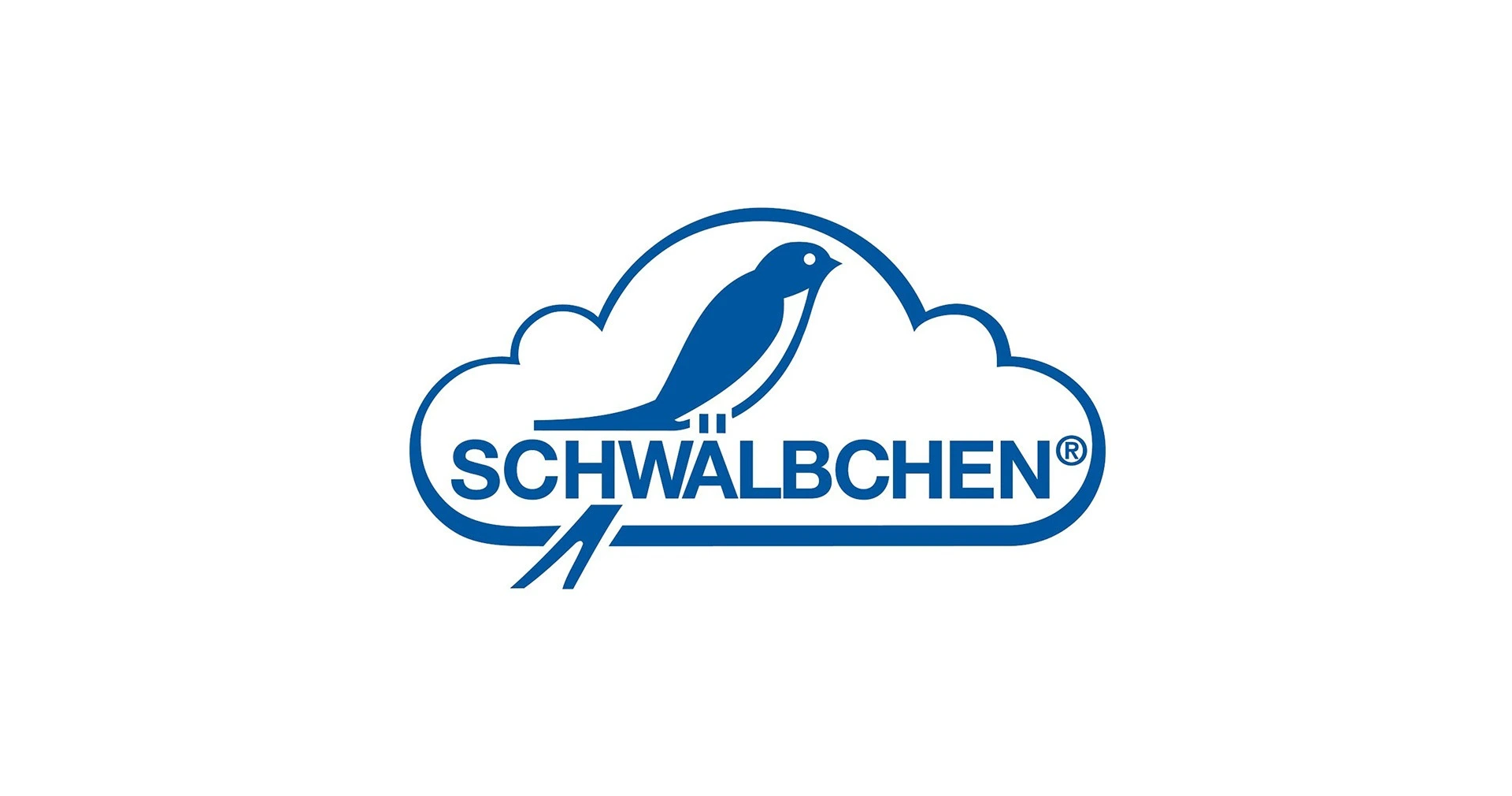 Logo der Marke Schwälbchen mit stilisierter blauer Schwalbe auf einer Wolke, darunter der Schriftzug ‚SCHWÄLBCHEN‘ – Symbol für Frische und regionale Lebensmittelprodukte.